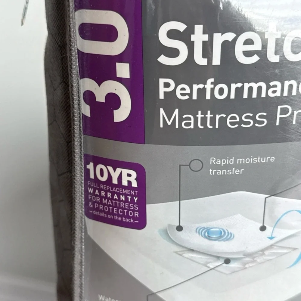 Bedgear Performance Mattress Protector Split King 3.0. Stretch Wick. White., New